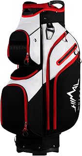 UNIHIMAL Golf Cart Bag: 15-Way Divider Top, Rain Cover, Handles & Insulated Storage - Durable Organizer
