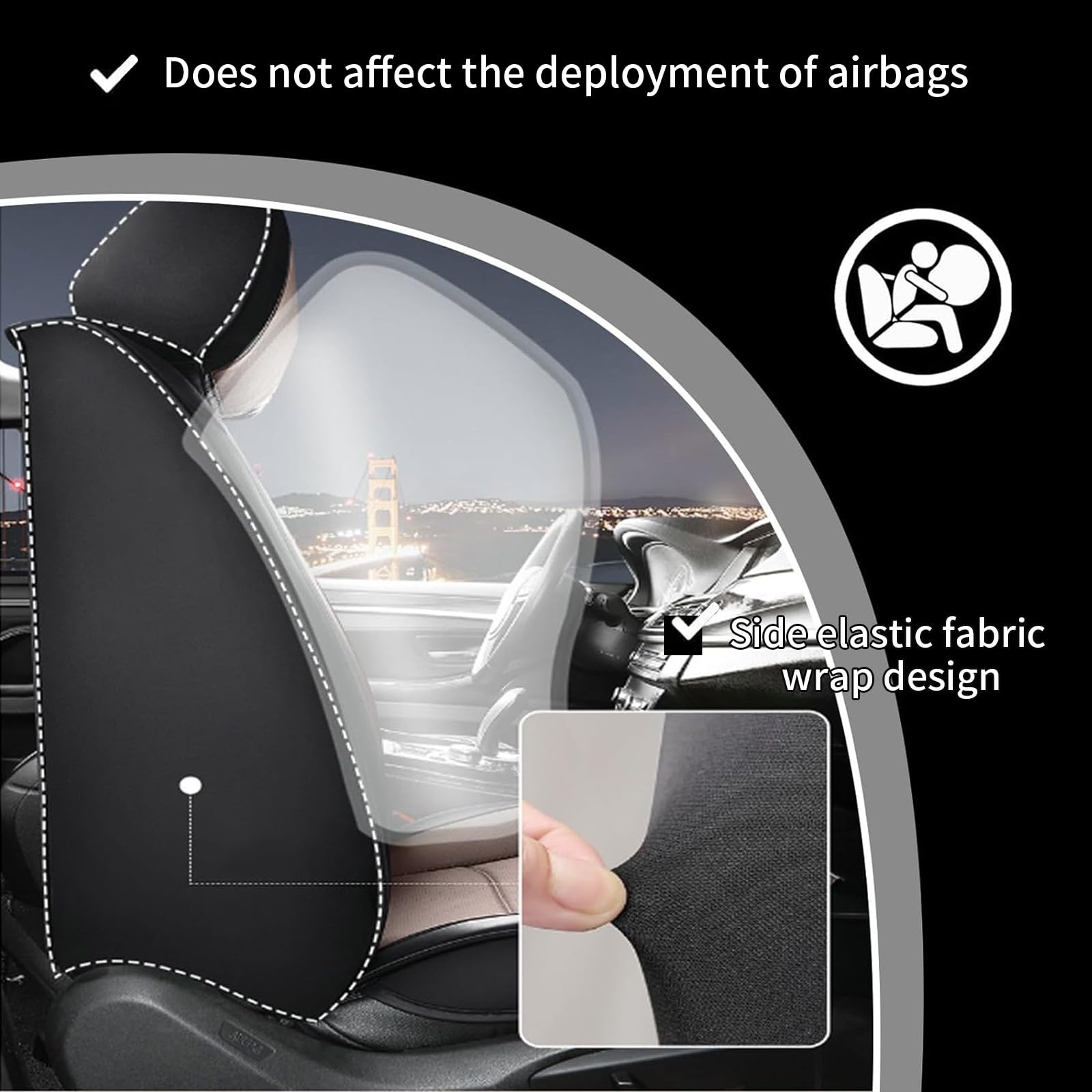 Set Coprisedili Auto Universali per Volkswage Tiguan Allspace (2018-2021),Coprisedile Seduta Anteriori e Posteriori Pelle Copri per Auto con Airbag-Marrone