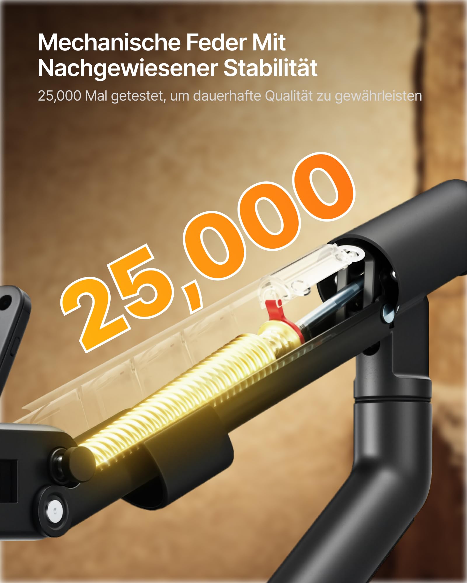monTEK Monitor Halterung für 17-40 Zoll Bildschirm mit USB, Schwarz | Tragfähigkeit 11KG, Stabil, Höhenverstellbare Gasdruckfeder Monitor Arm mit Klemmschelle/ Tischdurchführung, VESA 75/100mm