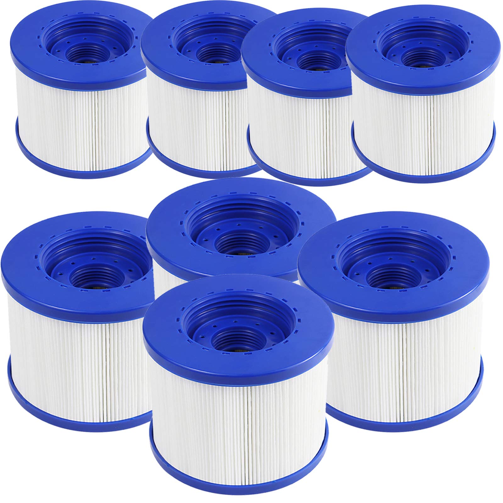 ALLOMN Filtro Piscina, 10.5 * 8,2 CM 8PCS Elemento Filtro del Filtro Cartucho Filtro Piscina Accesorios Filtro spa Perezoso Filtro Hidromasaje Filtro para Aqua SPA/Aquaparx/Restway/Goplus/Wido
