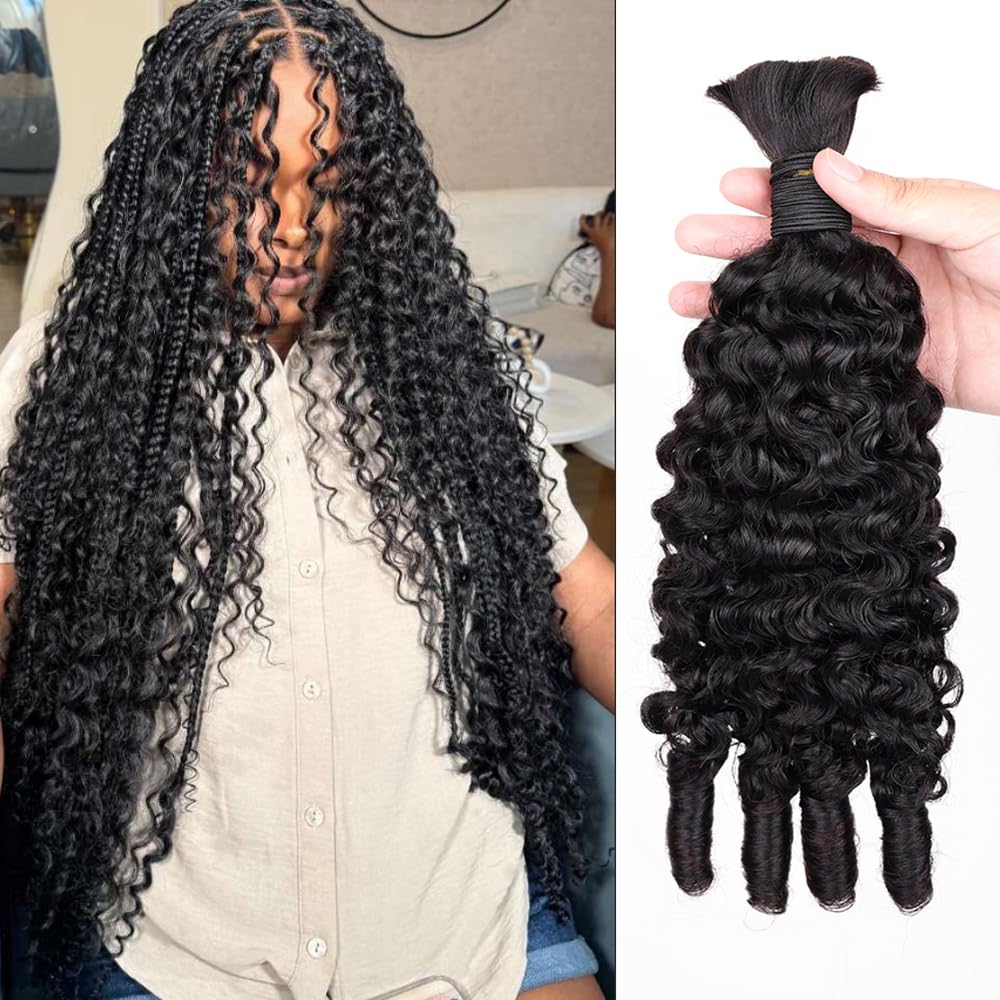 MsSunlight Burmese Curly Crochet Human Hair 15A Human Crochet Hair 18 Inch 60g 45 Strands Pre-Separated Feather Crochet Human Hair Burmese Curly Miracle Knots Crochet Hair for Black Women