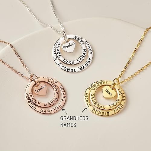 Miniatura 2 de Grandma Necklace with Grandkids Names, Family Name Necklace, Grandkids Name Gifts for Grandma, Mothers Day Gifts for Nana