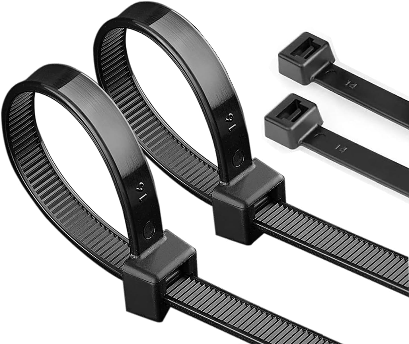 50 Pack Zip ties 20 Inch Heavy Duty Black Cable Ties 120lb Tensile Strength 0.3" Wide UV Resistant Zip Ties for Outdoor Indoor Use Electrical Wire