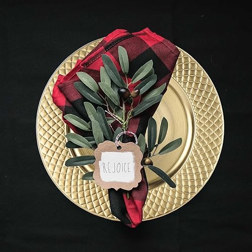 Miniatura 3 de Juego de 6 platos de carga de 13 pulgadas, platos antiguos a granel, para bodas, cenas redondas para fiestas, cumpleaños (dorado)