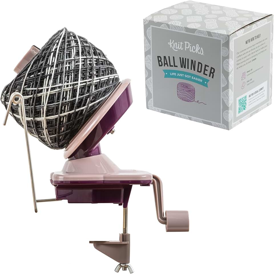 Knit Picks purple yarn ball winder