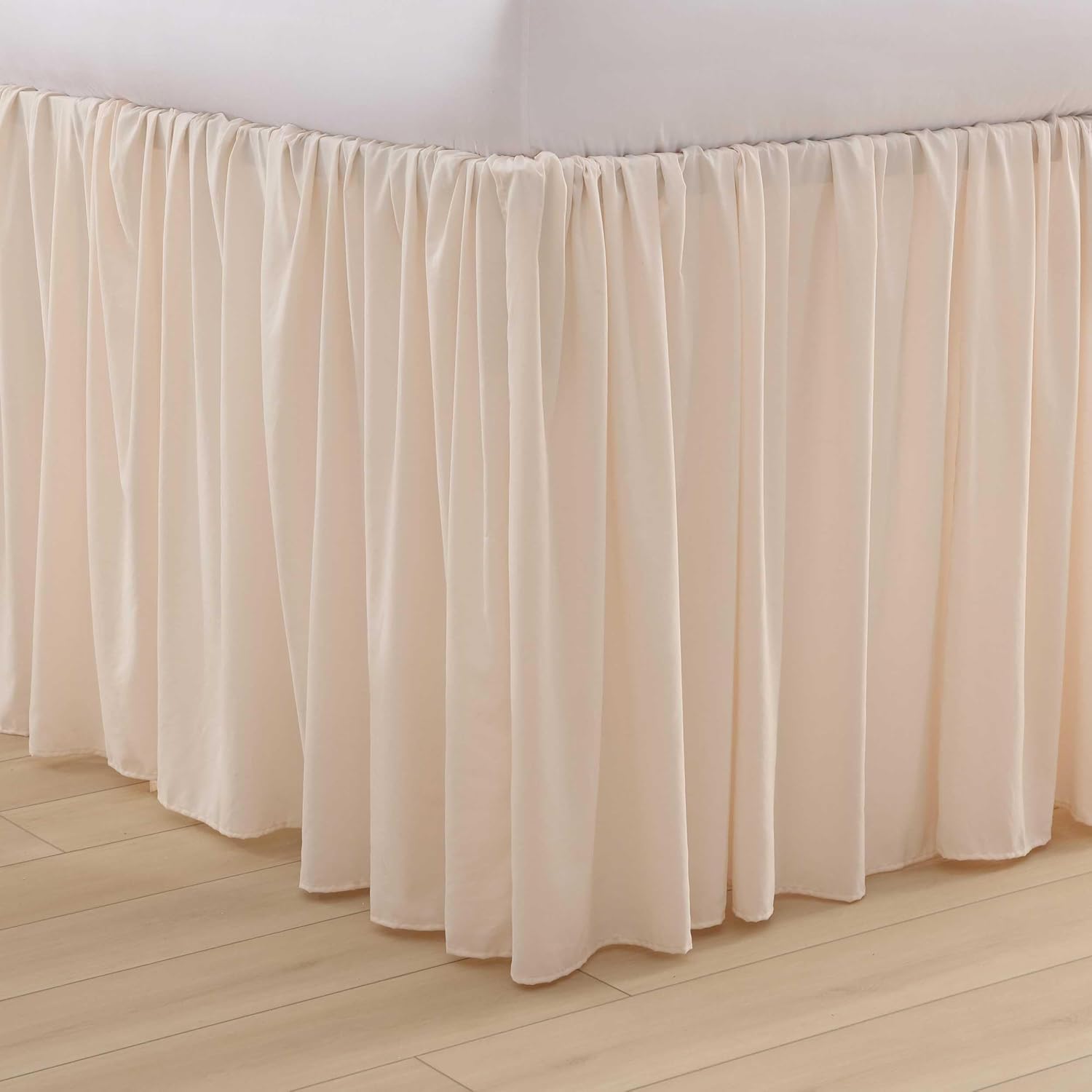 Laura Ashley - Bed Skirt, Refined Softness & Wrinkle-Resistant Twin XL Bedding, Tailored 3-Sided Design w/ 42″ Drop and Center Splits (Pink)