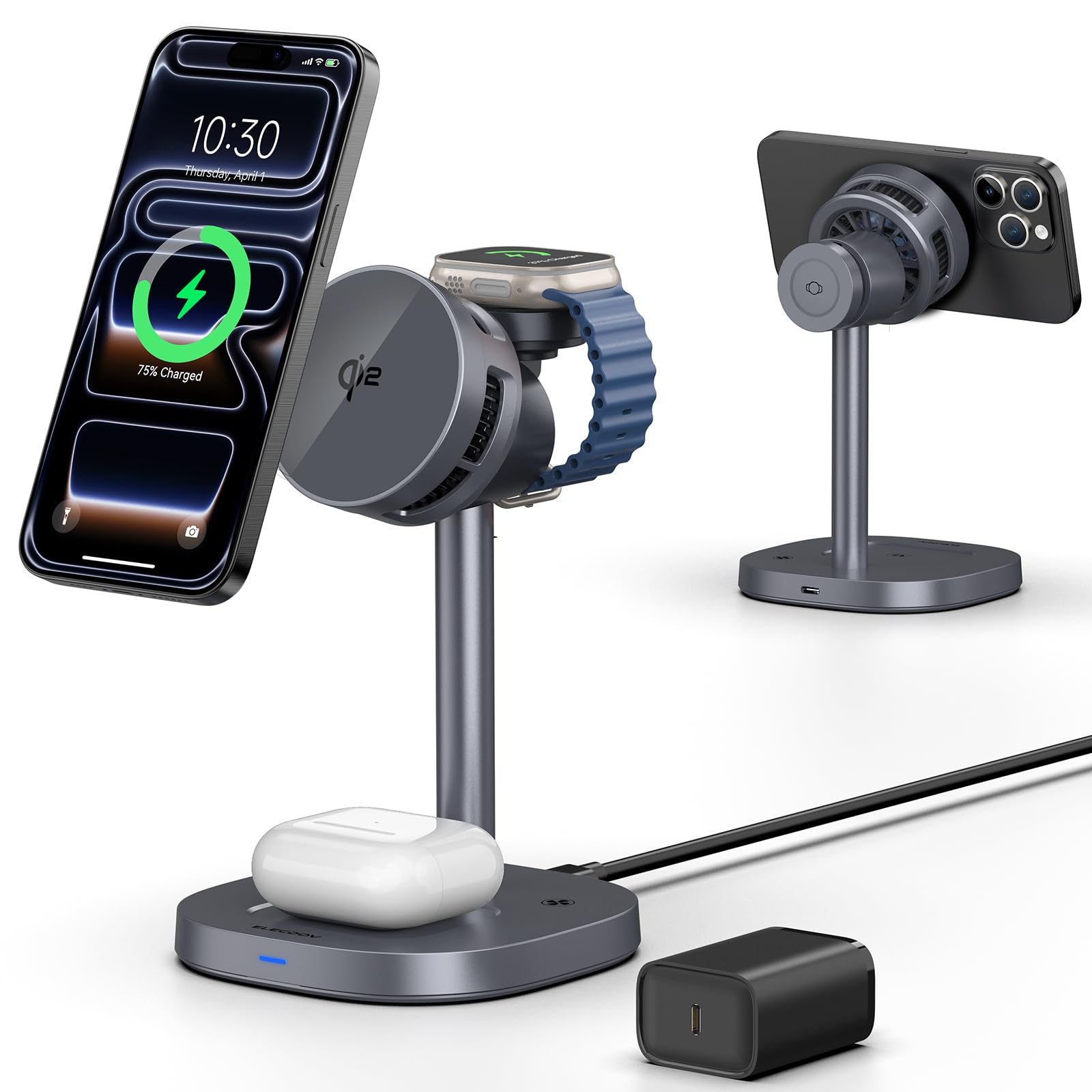 Amazon.com: Wireless Charger for Apple with Cooling Fan, Magnetic