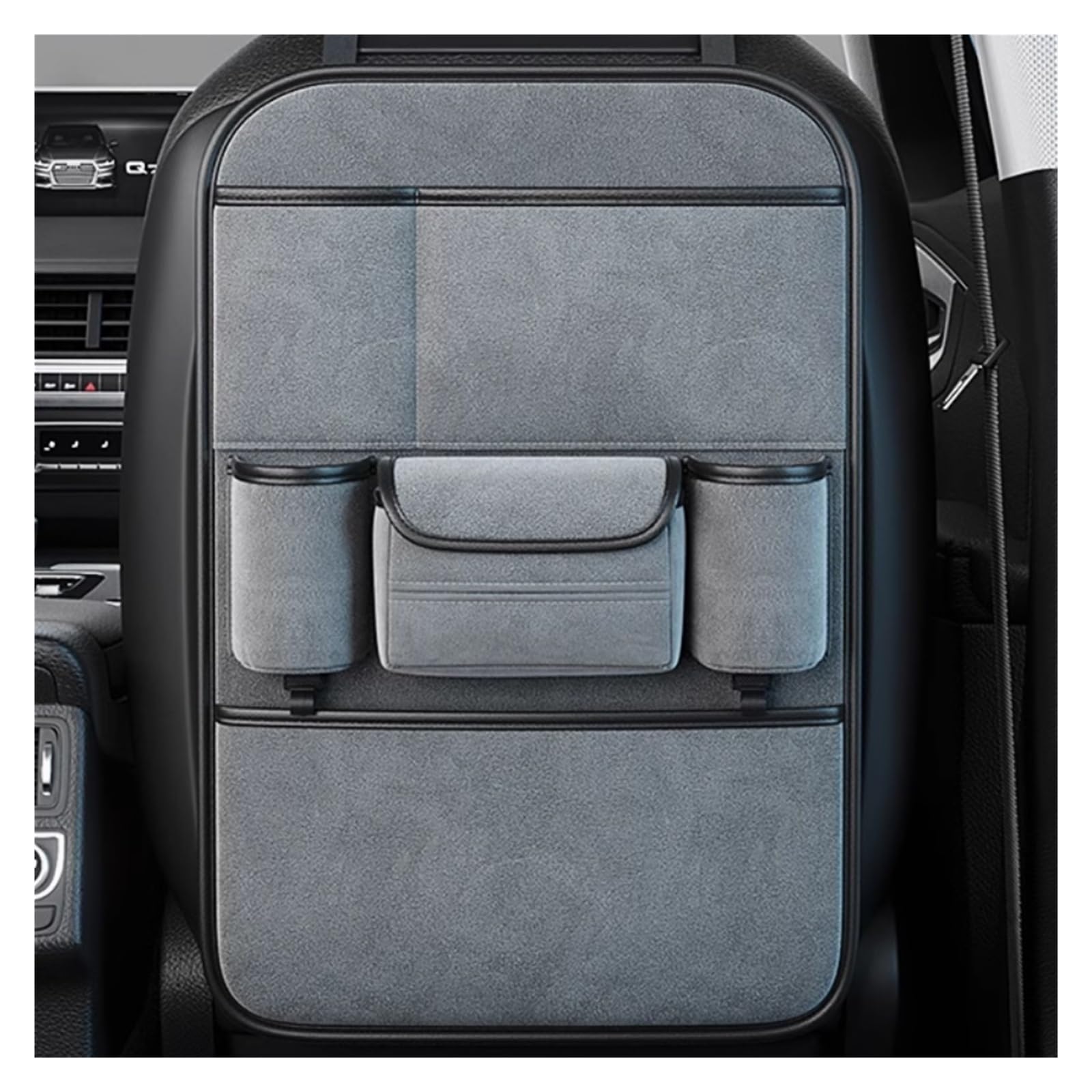 XINYUNFEI Car Seat Organiser for Toyota Izoa Vios Prius Reiz, Car Organiser Back Seat For Kids, Car Accessories With 11 Inch Car Ipad Holder Back Seat for Travel(Grey,One)