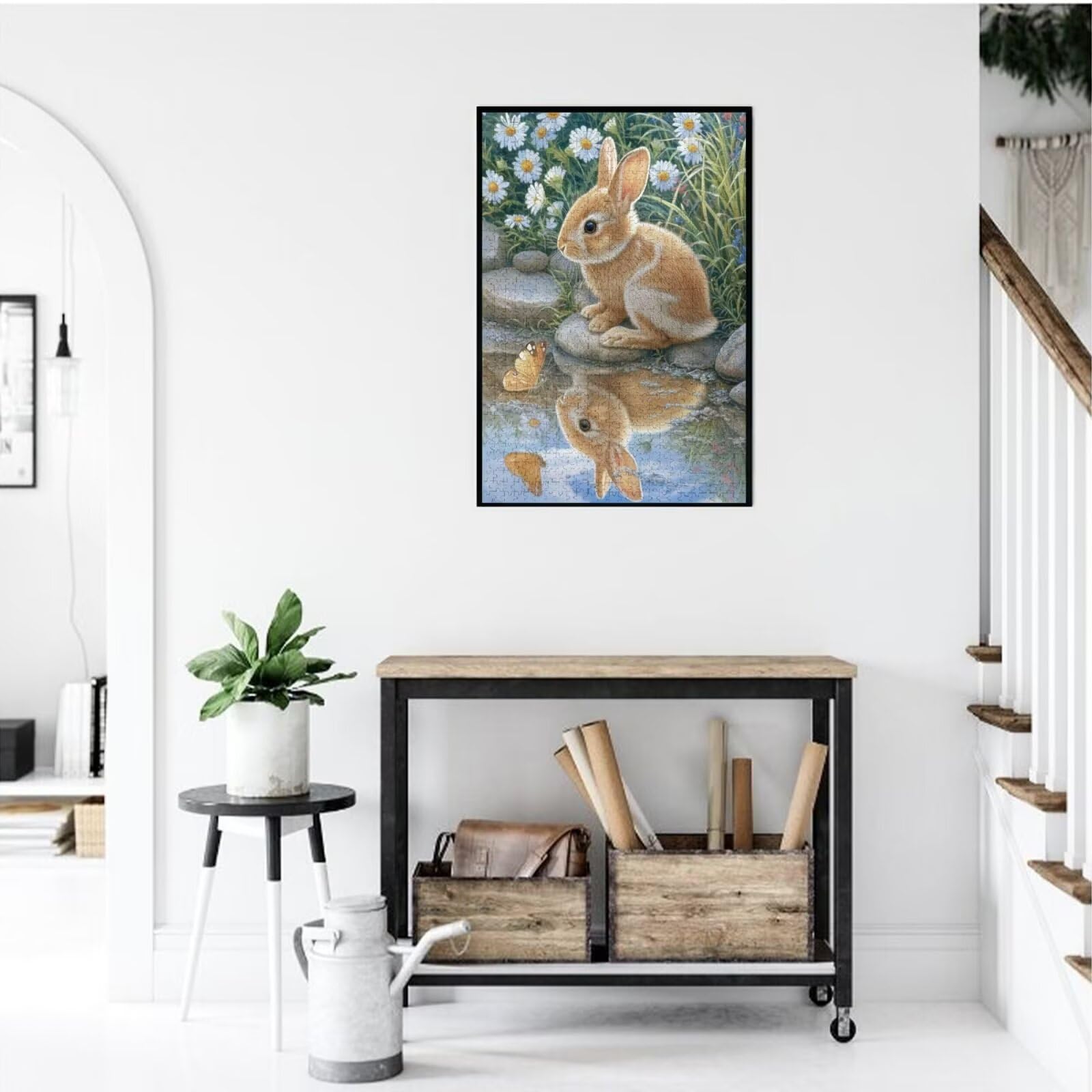 Lapin Puzzle Fleur 3000 Pièces Adultes, DIY Puzzles Classiques Art avec Boîte d'emballage et Photos de Référence, Relaxation/Soulagement du Stress/Jeux Amusants, Creatif Cadeau pour Femme M-1834