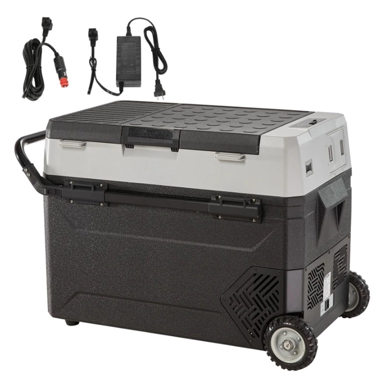 Refrigerador portátil Plegable for Coche de 35L/45L/55L con compresor y congelador for Camping, picnics, Coche, casa, Viajes.(55L)