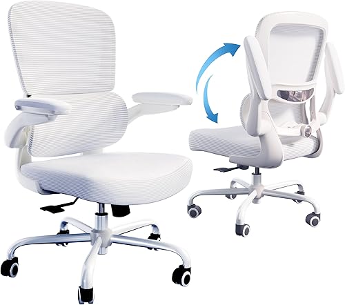 Miniatura 9 de TRALT Silla ergonómica de oficina, silla de escritorio con soporte lumbar ajustable, silla de computadora cómoda de malla con reposabrazos