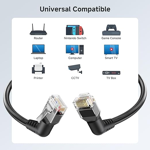 Cable Matters 2 Pack Cable Ethernet Cat 6 1ft Rotatorio Negro miniatura 7