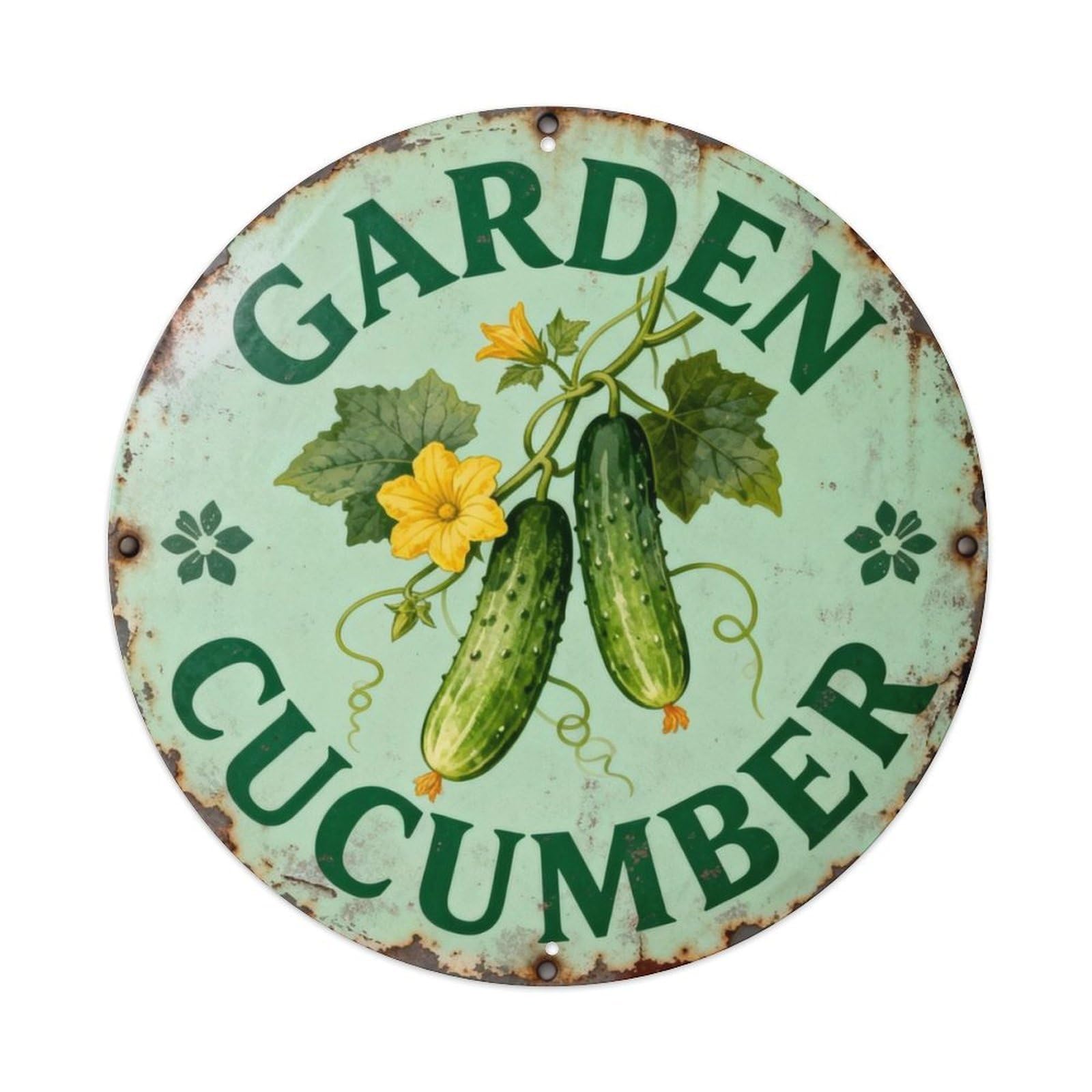 Garden Cucumber Metal Tin Sign Plaque