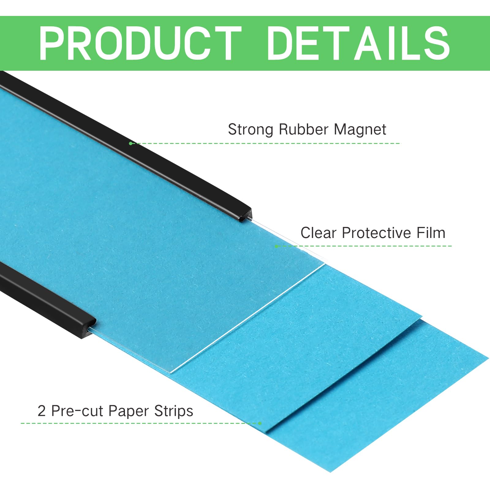 Snapklik.com : Seajan Magnetic Label Holders Channel Cardholders ...