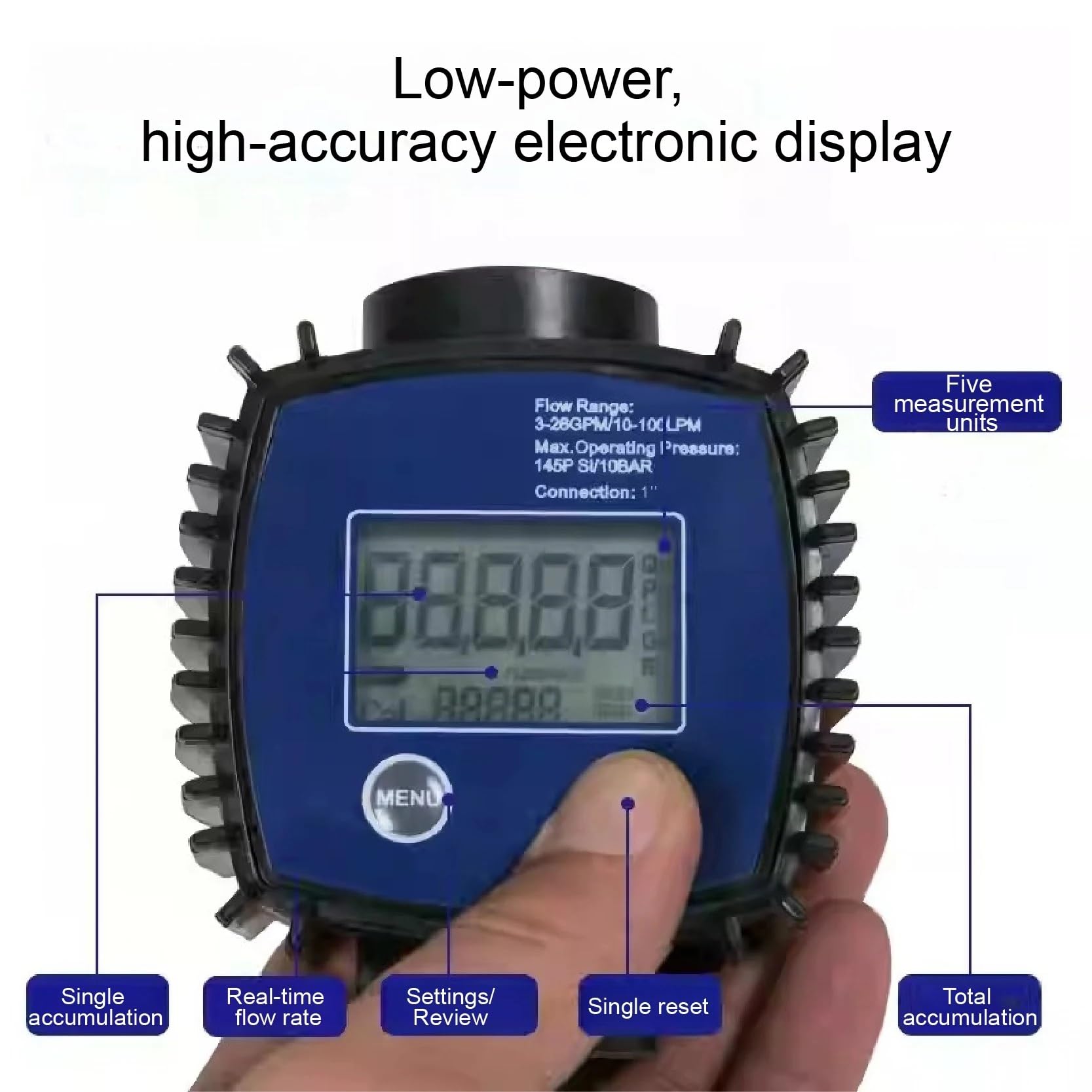 Cyfrowy przepływomierz turbinowy K24 Elektroniczny czujnik przepływu do pomiaru transferu wody, oleju i cieczy o wysokiej dokładności 1 cala(PPS G1 w wątku)