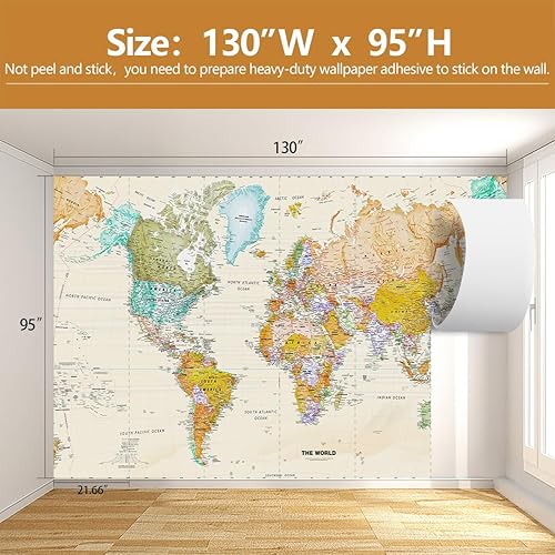 Miniatura 4 de TUNDJ - Papel tapiz colorido para niños, decoración de pared para habitación de los niños (no despegar y pegar)