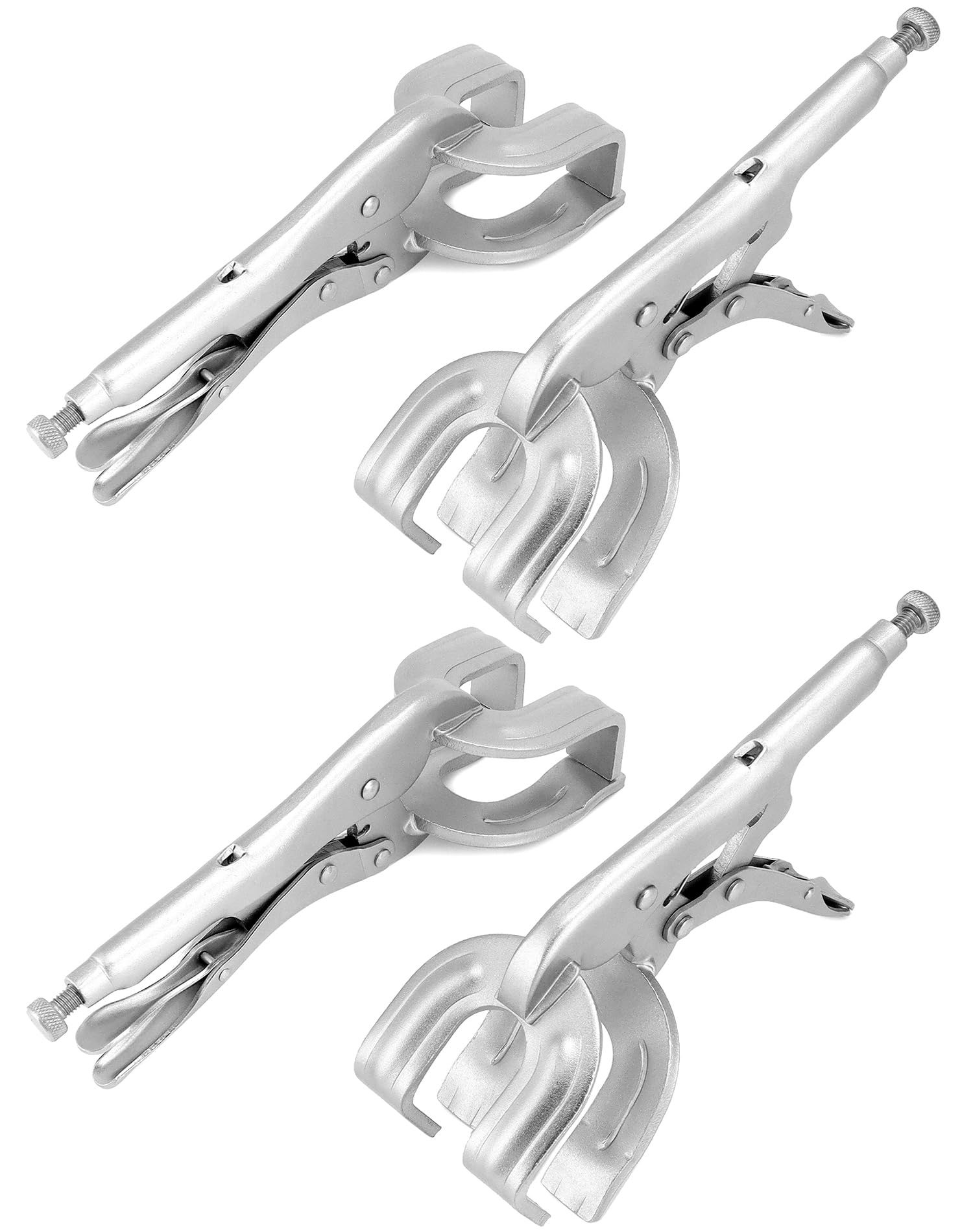QWORK Pinze di bloccaggio da 22,9 cm, confezione da 4 morsetti per saldatura in metallo, sgancio rapido per una facile rimozione