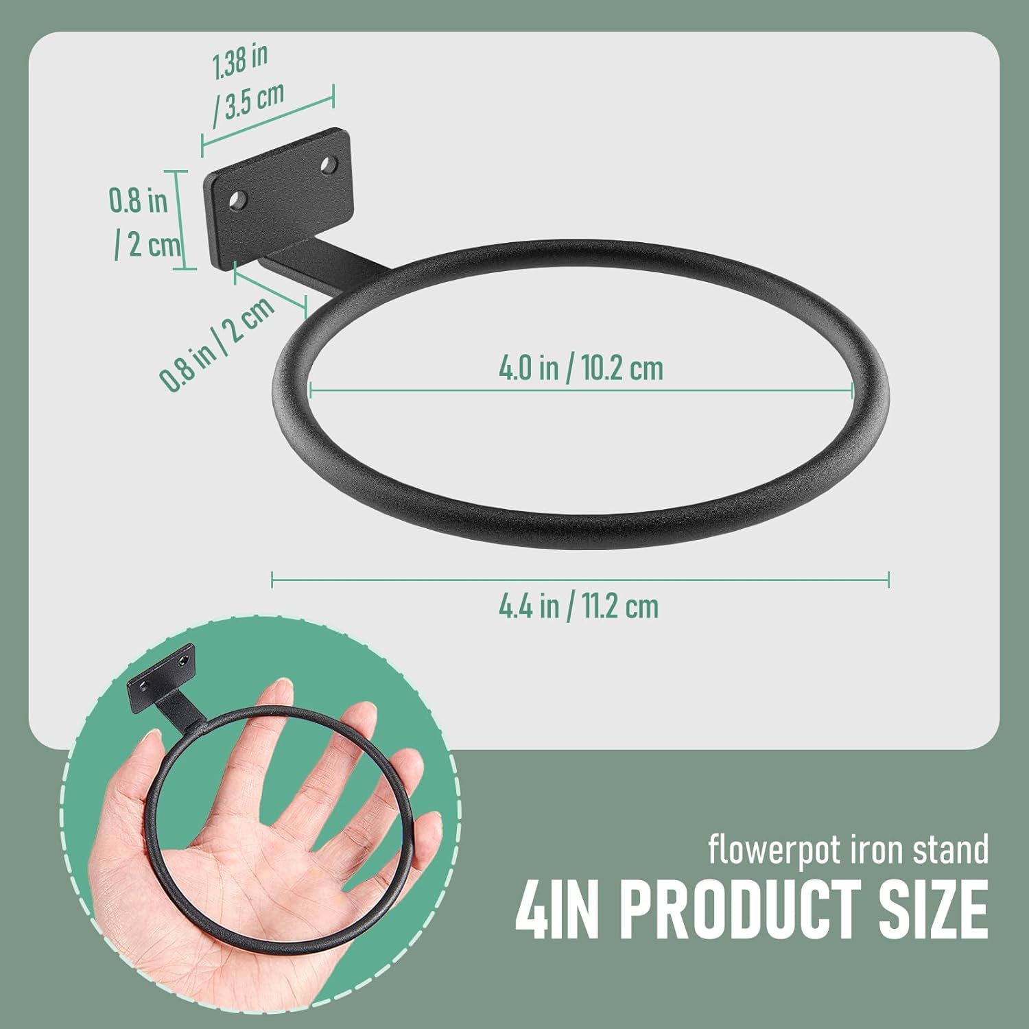 20Pack 4in Wall Flower Pot Holder Ring Plant Hanger Bulk