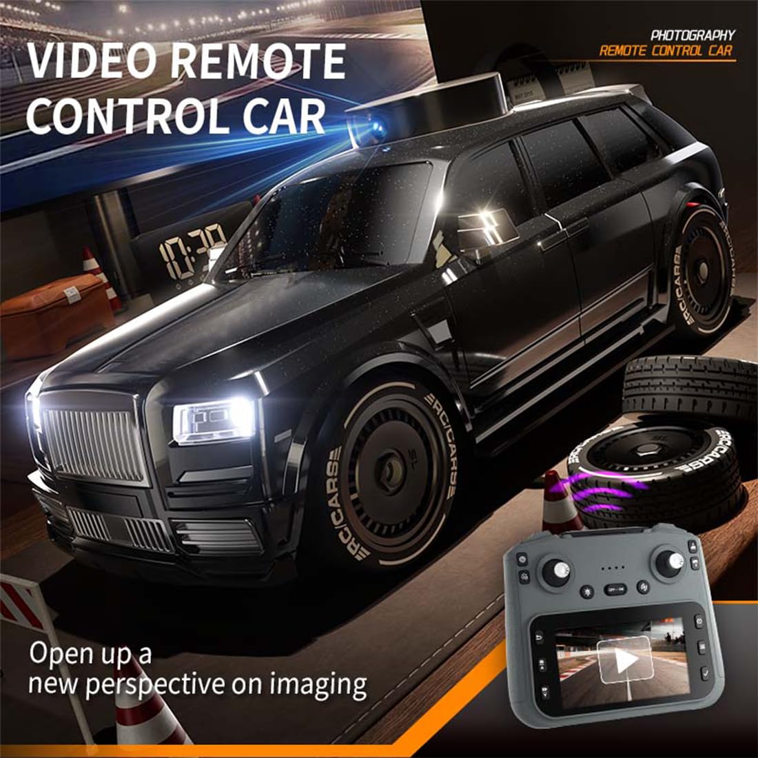 Ferngesteuertes Auto Im Maßstab 1:20 Mit 2,4-GHz-FPV-Steuerung, Ausgestattet Mit Einer Fernsteuerung Mit Bildschirm, Einer Schwenkbaren Kamera, Einem One-Touch-Drift-Modus Und Videoaufzeichnung