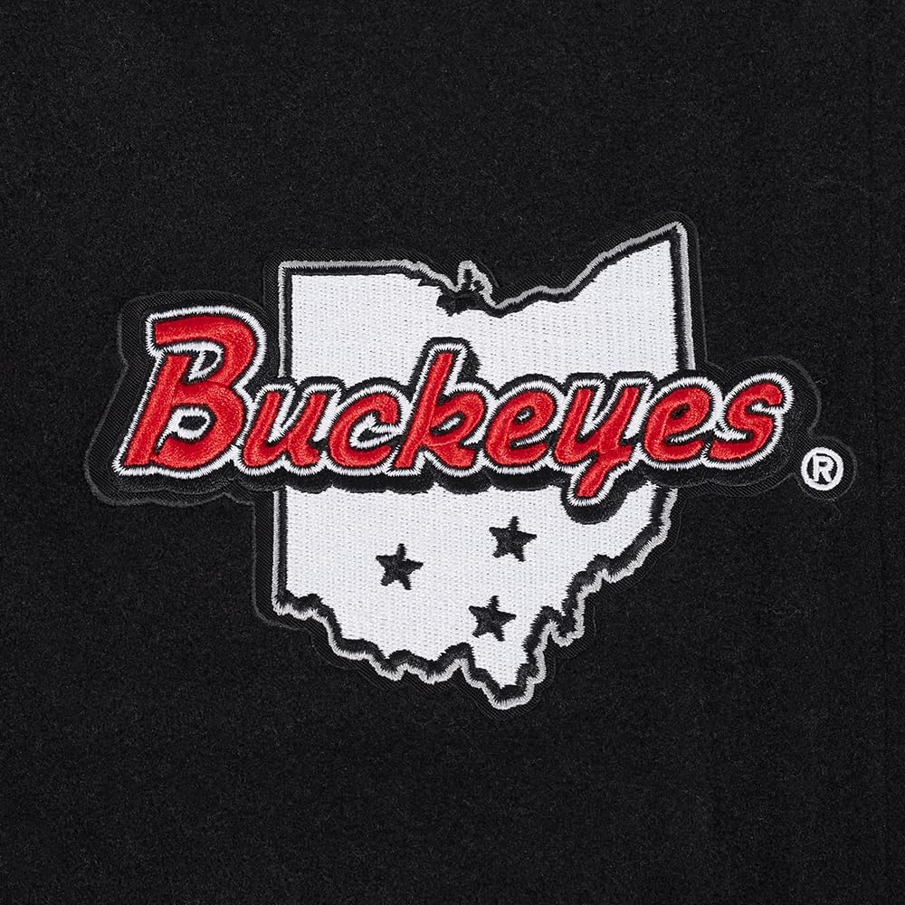 Pro Standard NCAA womens Womens College Campus Ransom Wool Varsity Jacket - Image 7