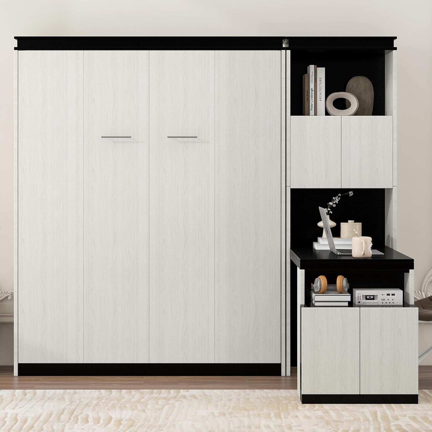 RuiSiSi Murphy Bed closed, with desk in use