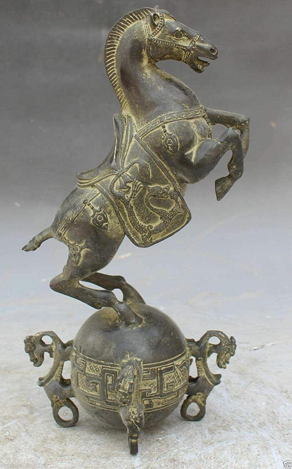 Statues Statue Bronze Carving Successful Dragon Horse Beast Statue