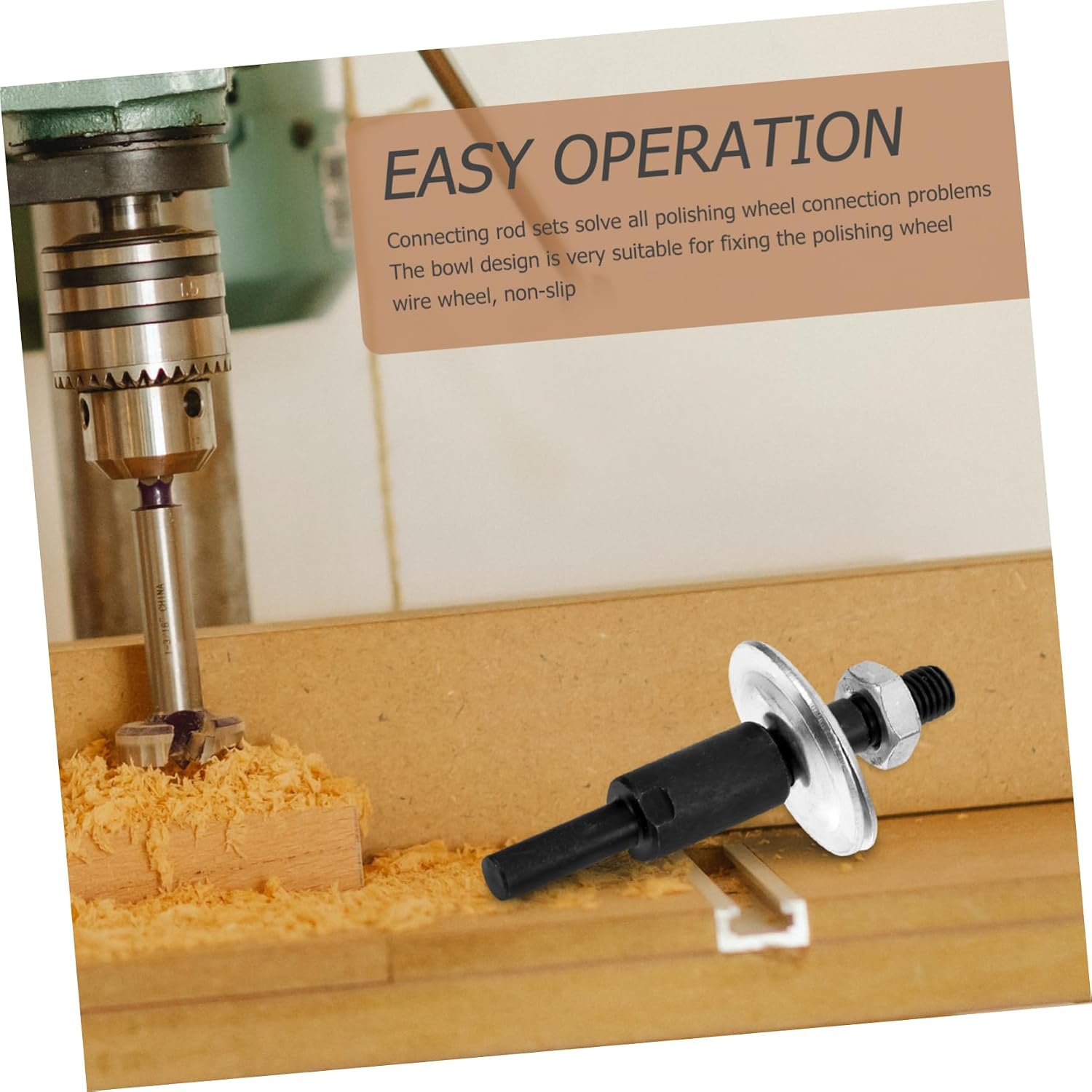 STOBOK 2sets Drill Arbor Adapter for Grinding Wheel Shaft Extension for Buffing and Polishing Compatible Grinding Wheels Safe and Design