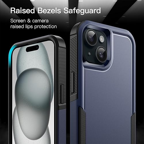 Miniatura 10 de JETech Funda para iPhone 15 de 6.1 pulgadas, resistente protección resistente de doble capa, a prueba de golpes, con parte trasera mate (verde