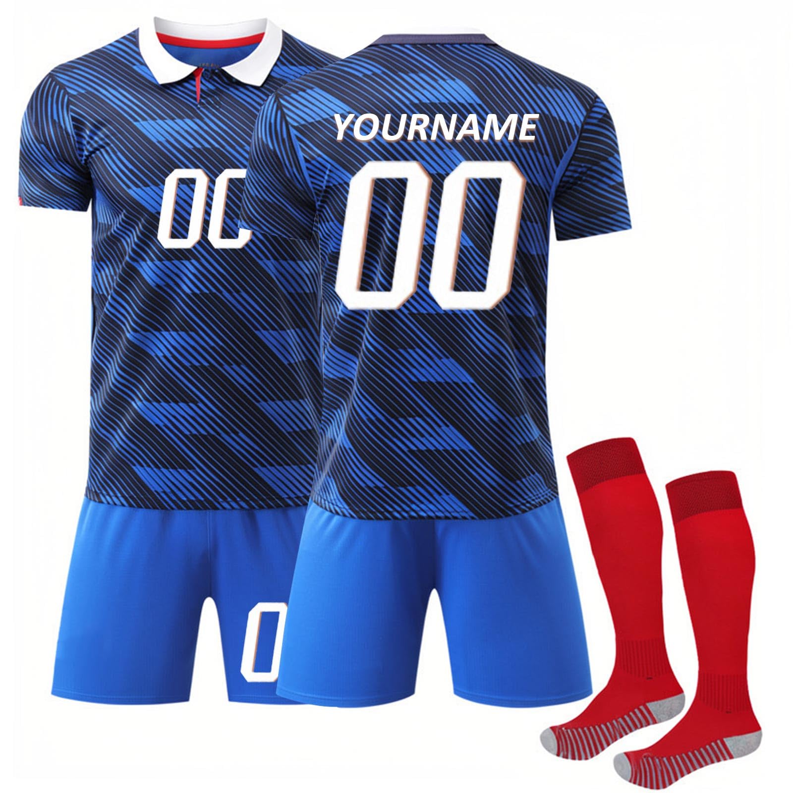 2026 Personalizada Equipacion Futbol Camiseta Fútbol Niño/Adulto con Nombre/Número, Set Completo 3 Piezas Camisetas y Shorts y Calcetines para Entrenamientos, Eventos de Equipo, Regalo de Aficionados — view 15