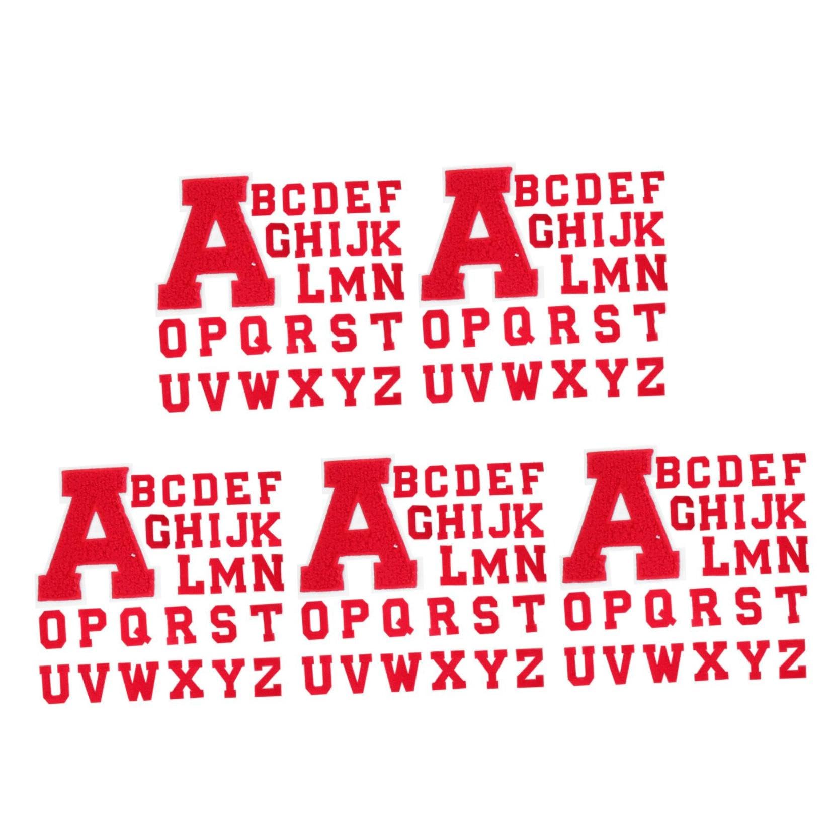 Gadpiparty 5 Ensembles Logo De Broderie De Lettre Patchs Brodés Pour Vêtements Veste Assorti Correctifs Patch De Vêtements Avec Lettre Décoratif Rouge Broderie De Serviette 26 Pièces * 5