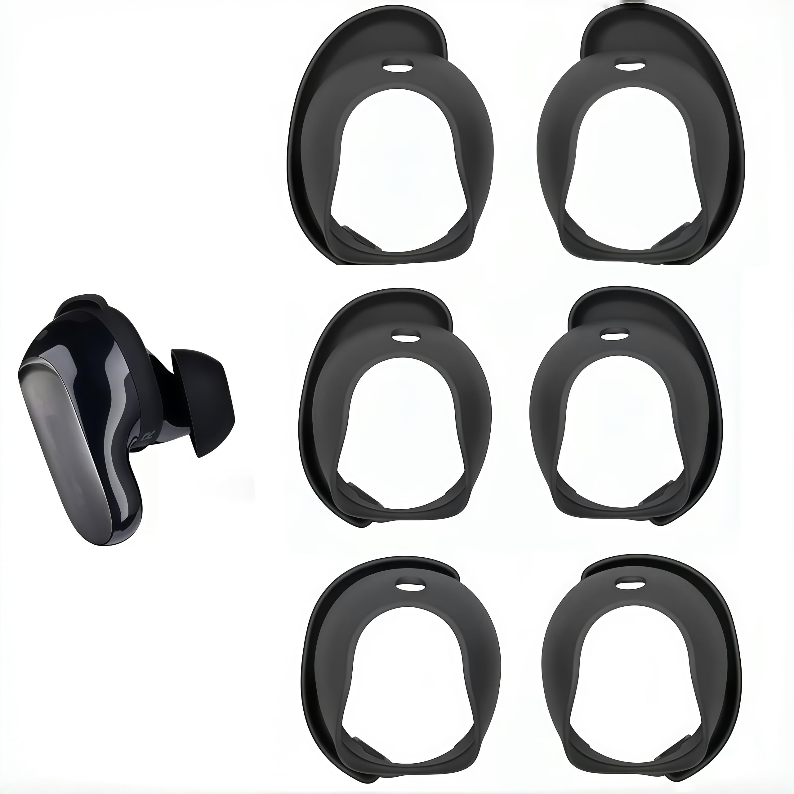Photo 1 of [3 Pairs] Replacement Ear Tips for Bose QuietComfort Earbuds II (2022) & Bose QuietComfort Ultra Earbuds (2023)- Anti-Slip Silicone Wingtip Covers Eartip Accessories