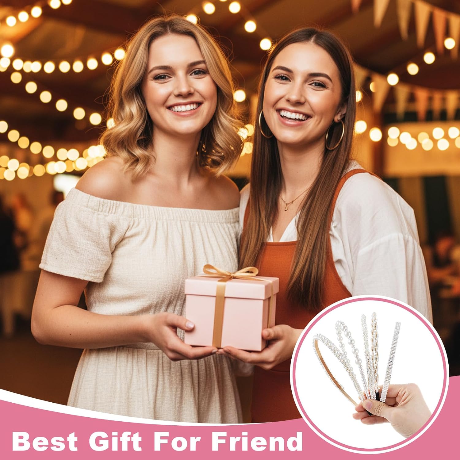 5 Pcs Pearl Headband Bridal Headband Bridal Hair Hoop Hairbands White Artificial Pearl Headbands for Women Girls Wedding Party Hair Accessories - Image 7