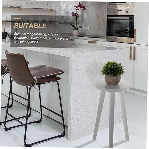 Miniatura 7 de Yardwe Soporte alto para macetas de interior hecho de estante de madera maciza para decoración de habitación y jardín