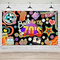 Vista 1 de Lofaris 70s Banner - Back to The 70’s Party Decorations, Retro Disco Theme Photography Background for Birthday Party, Studio Photo Booth Props