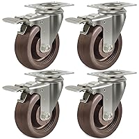 Vista 29 de 4 ruedas resistentes de 1.5 pulgadas, soporte de acero inoxidable para horno de alta temperatura, juego de 4 con capacidad de hasta 2800 libras