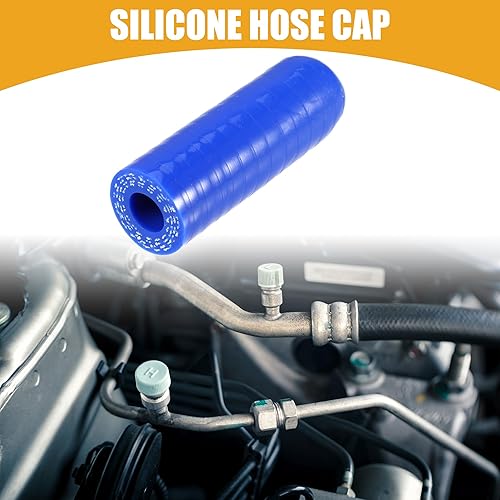 Miniatura 8 de Tapón universal de silicona de 0.630 in y 0.63 pulgadas de diámetro interno para manguera de vacío, enchufe de extremo de manguera de aspiración