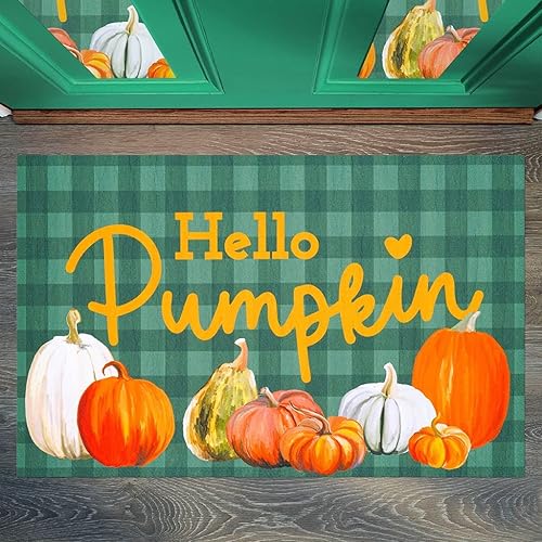 Miniatura 8 de Benissimo -Multy Mats, 20 x 32 pulgadas, ultrafino, tapete de Halloween de 0.1 pulgadas de grosor, parte trasera de goma, antideslizante, interior y