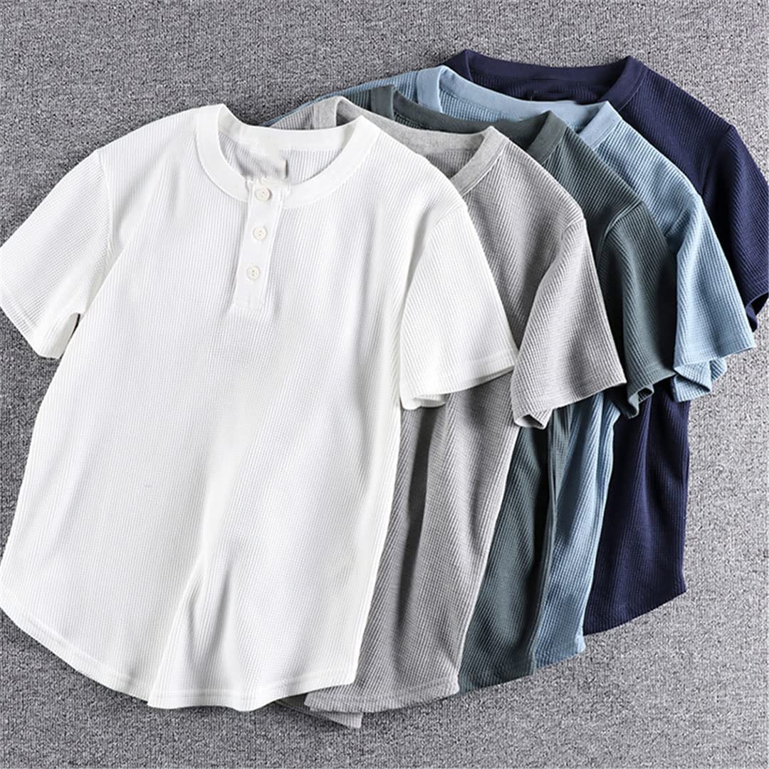 Vogrtcc Henry - Camiseta de manga corta para hombre, blanco, M