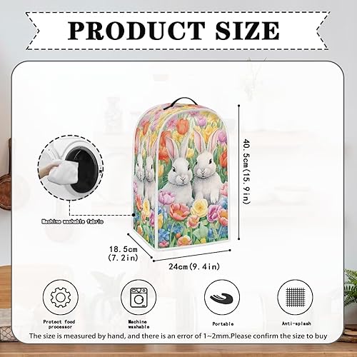 Vista 73 de Cubiertas de licuadora con diseño de poste de girasol, cubierta a prueba de polvo con asa, lavable para cocina, universal, para procesador de Cartel