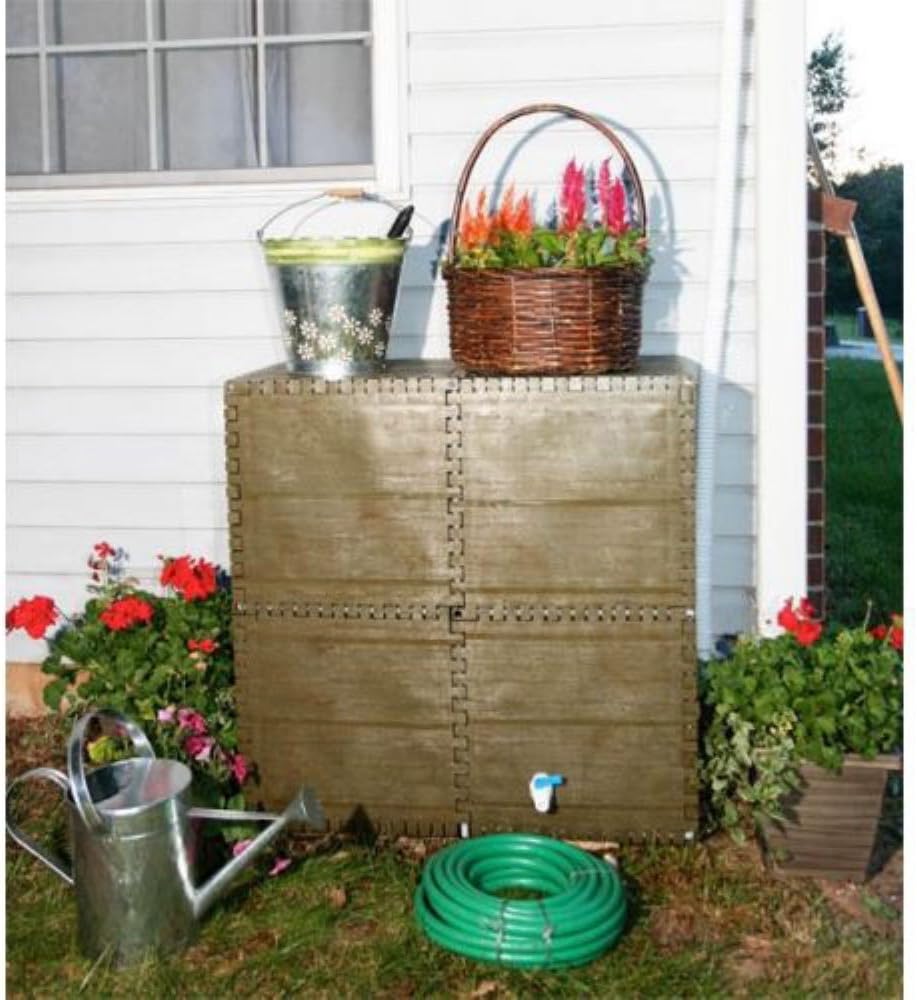 RainReserve Build-a-Barrel 100-Gallon Tank, Brown