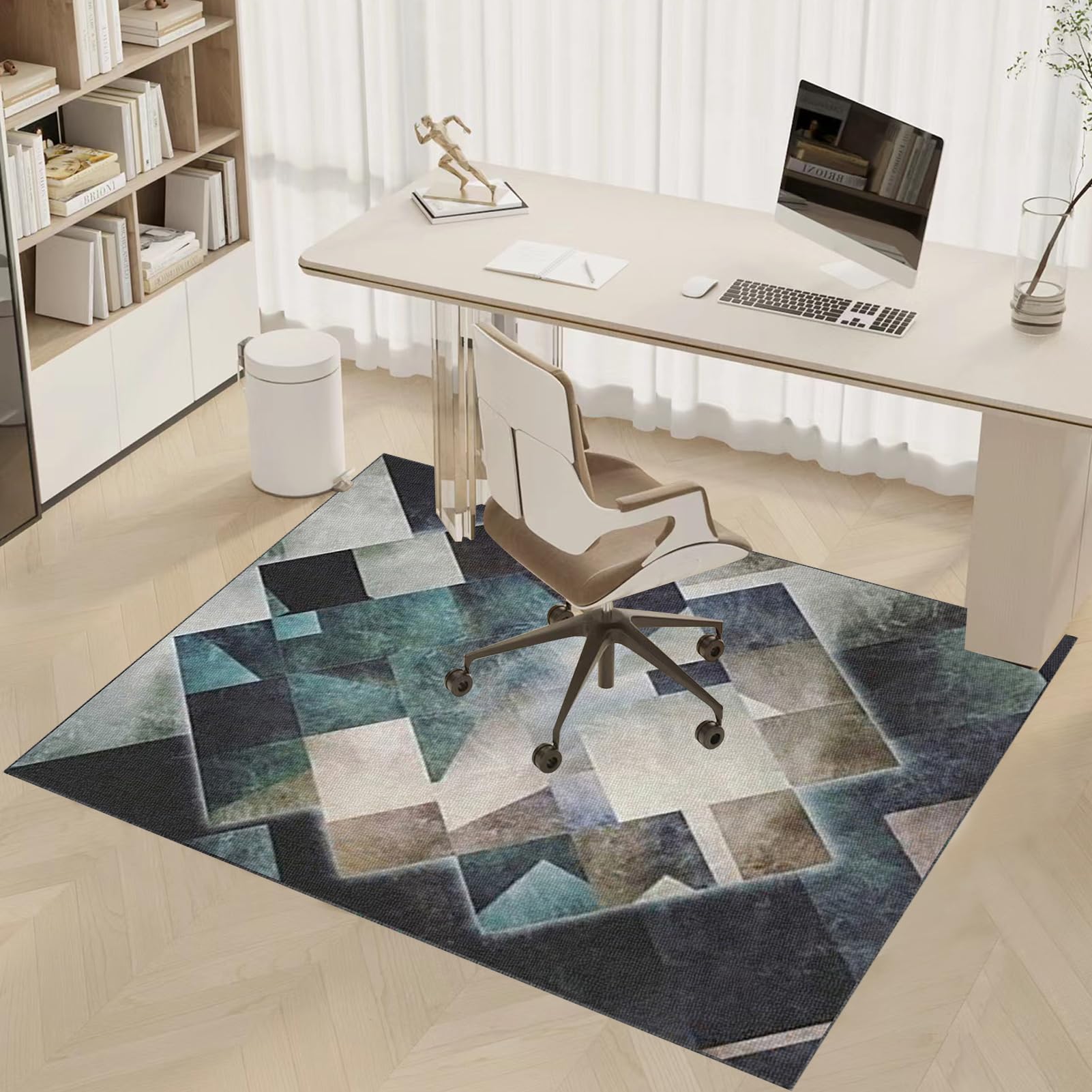 Tapis de Chaise pour Moquette et Parquet, Tapis de Protection de Sol, Tapis Chaise Gaming Antidérapant, Tapis protège-Sol pour Chaise de Bureau, Tapis Gaming Sol pour Sols durs 100 x 120 cm