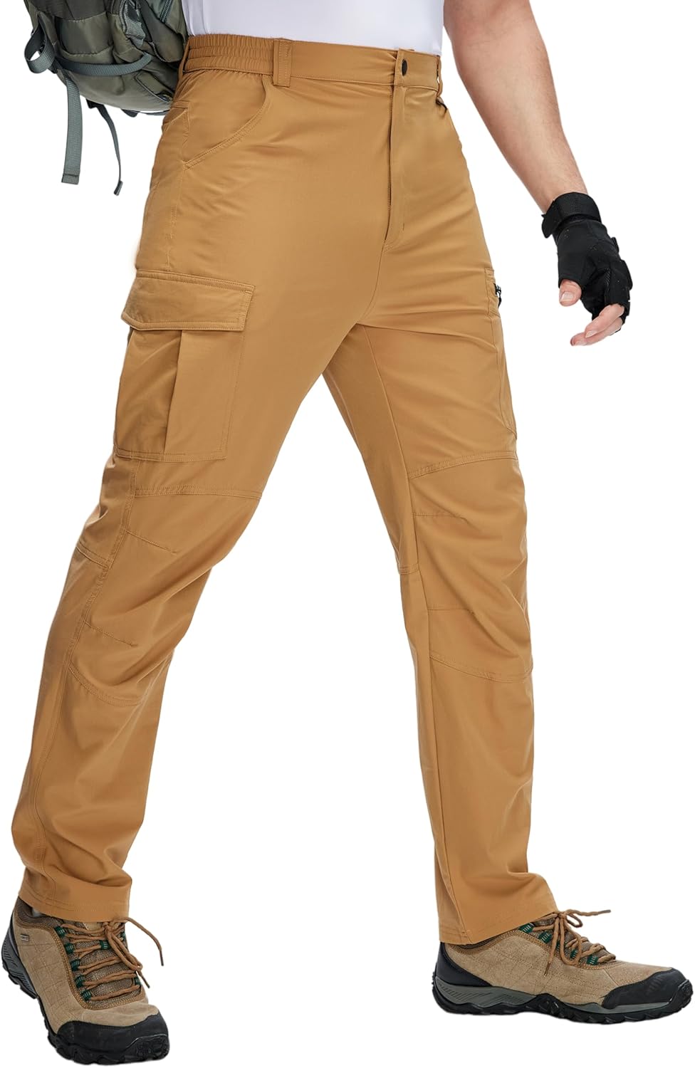 Men's Hiking Pants Cargo Work Pants Quick Dry Lightweight Waterproof 6 Pockets Outd...