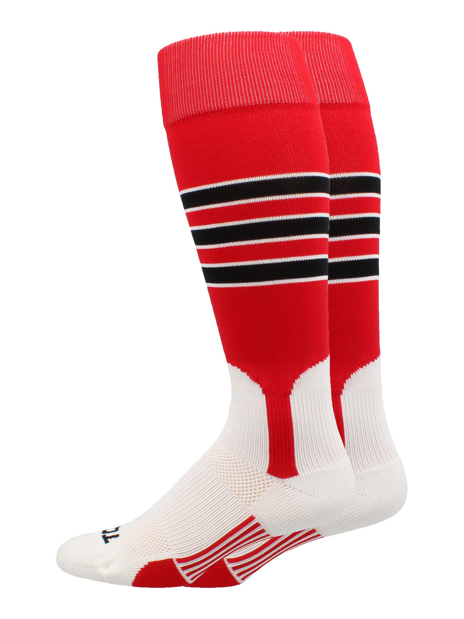 MadSportsStuff Baseball and Softball Stirrup Socks with Stripes Featheredge for Boys Girls Men Women Youth Adult Teams