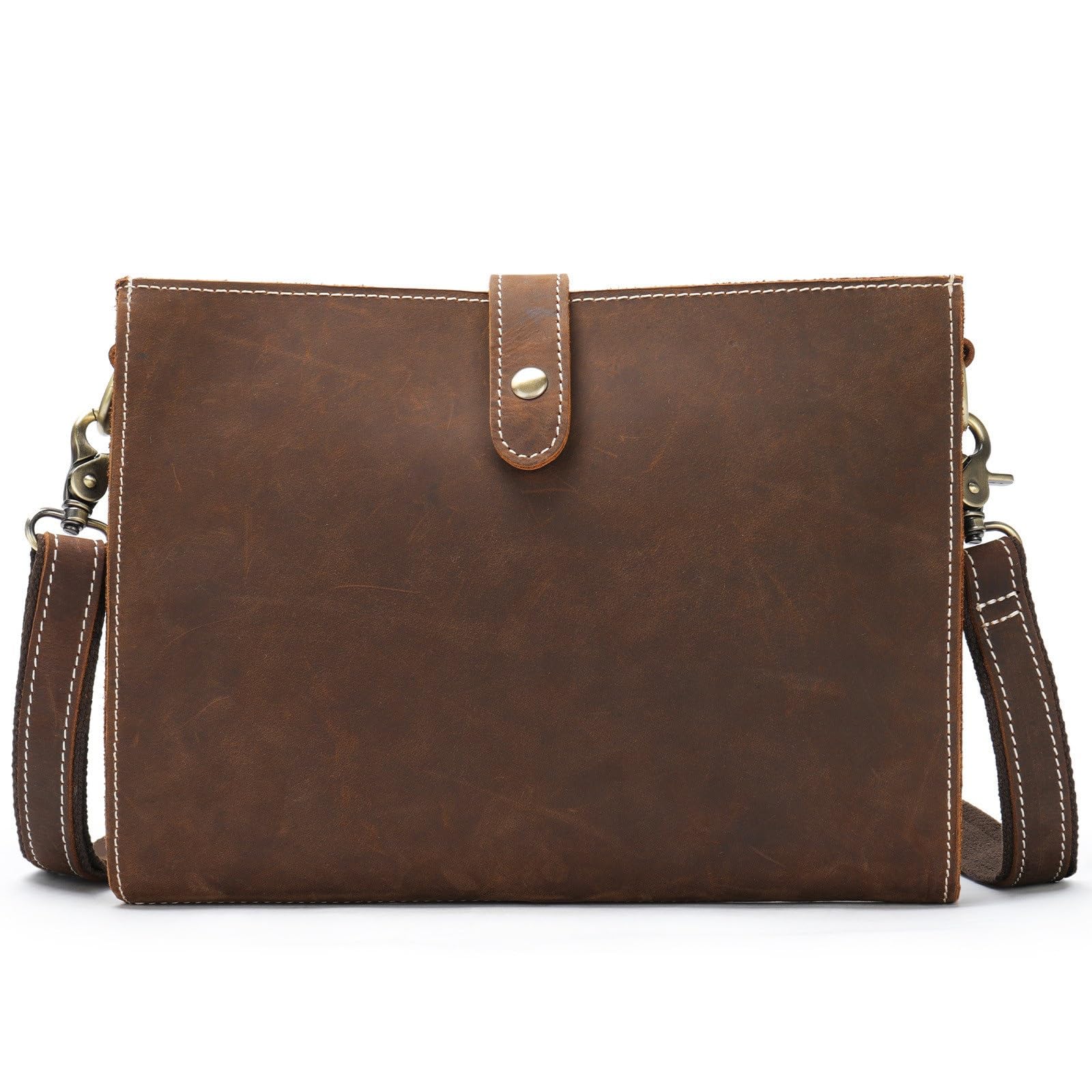 Bolsa de cuero vintage resistente para ejecutivos y viajes de negocios 5