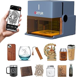 Ortur R1 5000mW Portable Laser Engraver and Cutter, Class 1 Foldable Laser Engraver, Exquisite Gift Box Packaging, APP Con...
