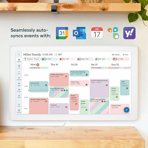 Miniatura 2 de Skylight Calendario Max: Calendario digital inteligente de 27 pulgadas y tabla de tareas, organizador familiar con pantalla táctil interactiva –