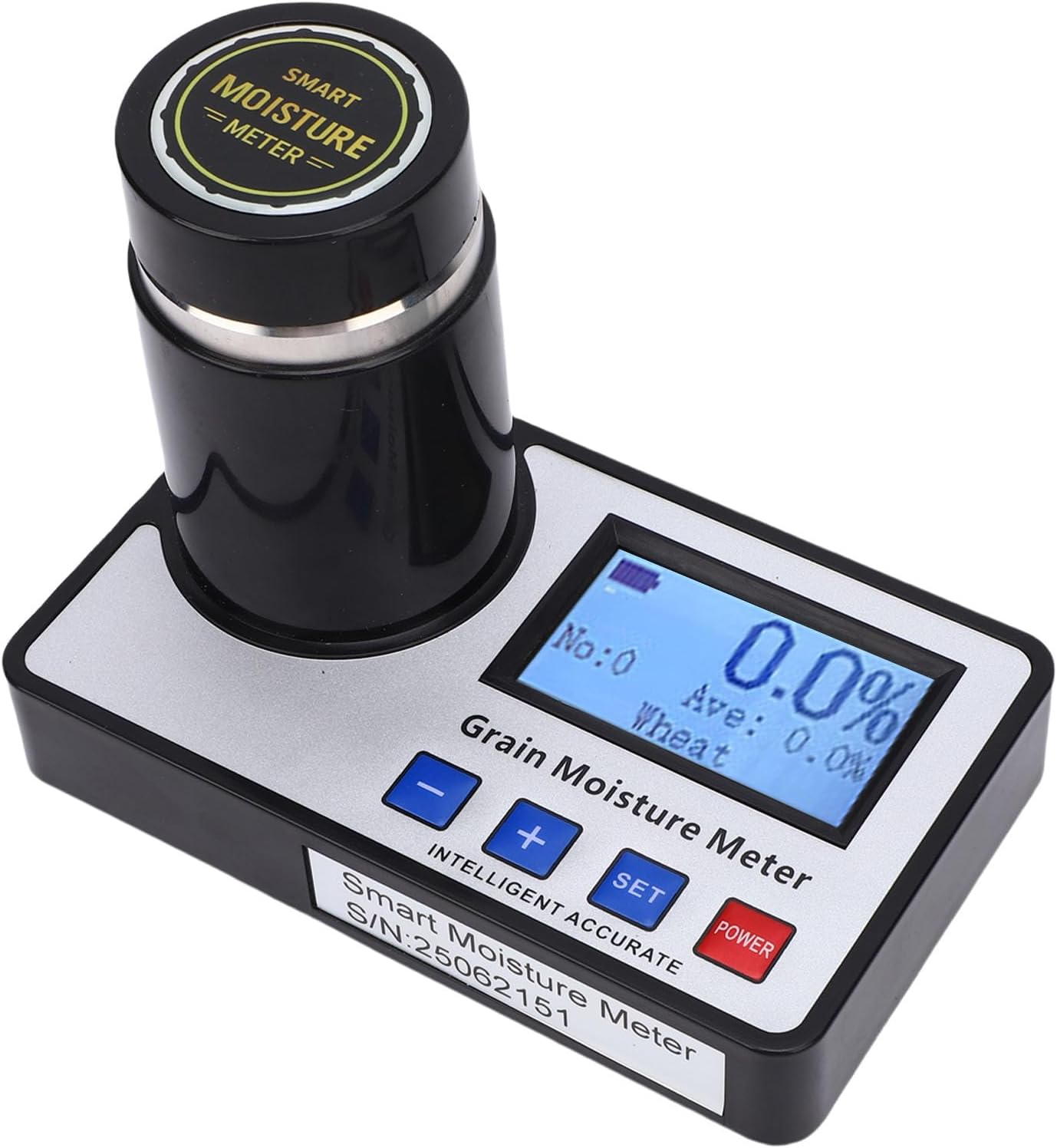 Fafeicy Grain Meter Digital Grain Tester High Accuracy Humidity Tester with Built in Temperature Sensor for 19 Types Including Wheat Corn Rice Soybeans