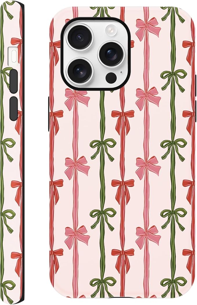 Vauki Coque Noël Rouge Pour IPhone 15 6.1" Etui Mignon Motif 3D Animé Christmas Décoration Cadeau Housse Silicone Souple Antichoc Case Avec Chaîne Téléphone, Wapiti Père Noël