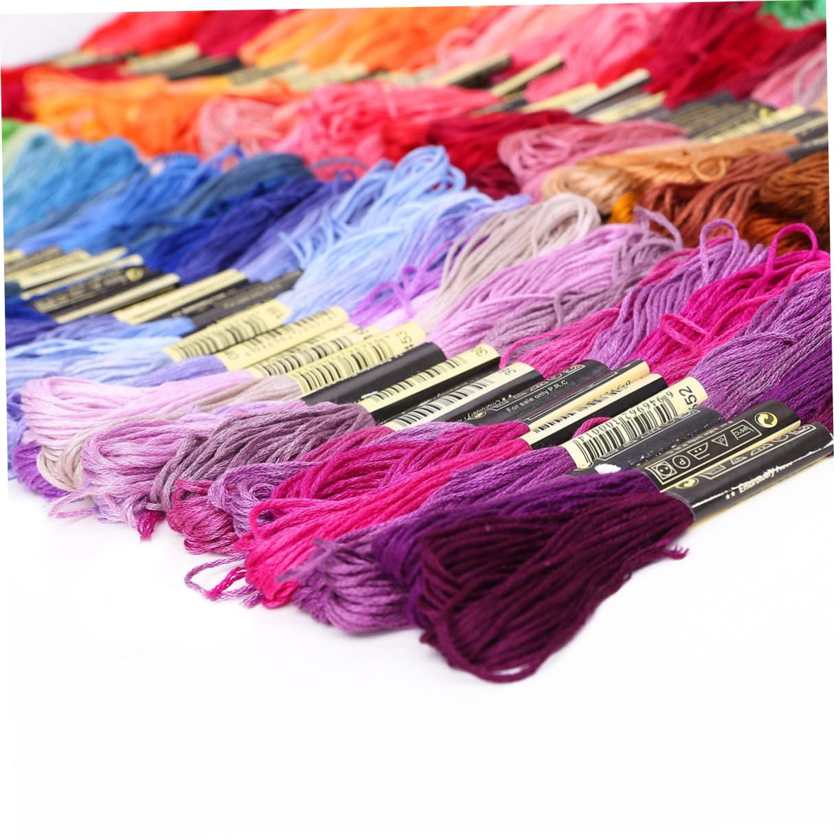 Hilo de Bordar de Algodón Multicolor, 200 Madejas, 8 M