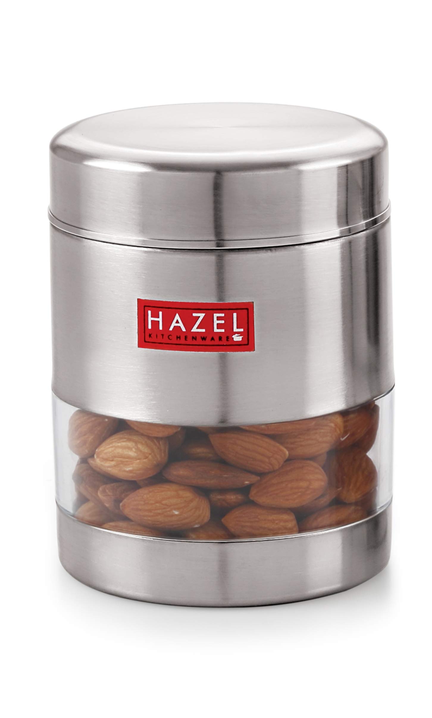 Transparent Stainless Steel Storage Jar - 500ml -6 Transparent Stainless Steel Storage Jar - 500ml -6